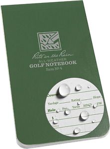 Rite in the Rain All Weather Golf Notebook, 3.5&#034; x 6&#034;, Green Field Flex, Club Ya