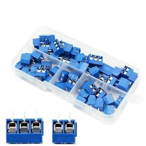 Connector Screw Terminal PCB Parts Pitch 120pcs 2Pin Accessories Block