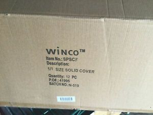 Winco SPSCF  1/1  Size Solid Hotel Pan Covers (6 TOTAL)