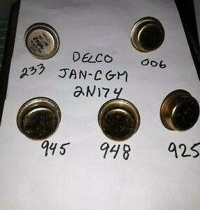 # 575L 2N174 DELCO Germanium PNP Transistor, used, bare no washers or nuts