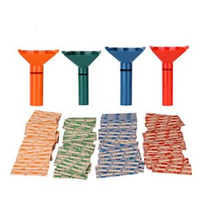 Coin Counters &amp; Coin Sorters Tubes Bundle of 4 Color-Coded Coin Tubes and 100...