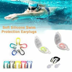 Pool Accessories Swimming with Box Nose Clip Ear Plug Earplugs Plugs Gear