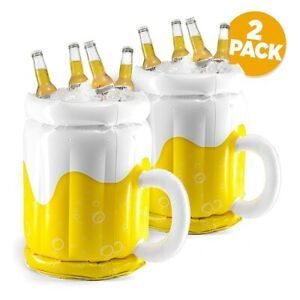 1X(2 Pack Inflatable Beer Cooler for Parties  Party Supplies for Adults Summer
