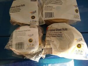 3m Gold Stikit Sandpaper Rolls, Lot Of 4, 80, 120, 240, &amp; 320 Grits