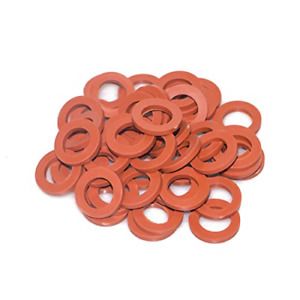 Hourleey Garden Hose Washer Rubber, Heavy Duty Red Rubber Washer Fit All 3/4 30