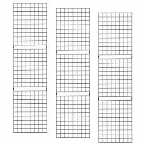ECONOCO Portable 2’ X 8’ Black Grid Panels - Pack of 3