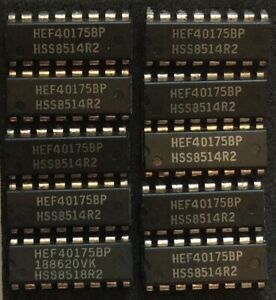 10x Philips HEF40175BP - Quadruple D-Type Flip-Flop