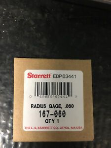 Starrett Radius Gauge .060