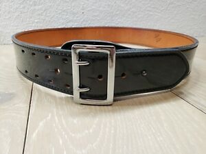Dutyman 1031 Full Grain Leather Belt 44 Leather Belt Police Style Black Gloss #4