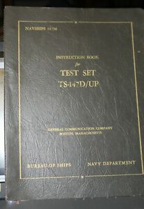 Test Set - Ts-147D/UP  -Navships 91716- Microwave Signal Generator Manual