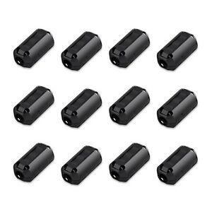 Viaky 12 Pack RFI EMI Noise Suppressor Cable Clip, Clip-on Ferrite Ring Core ...