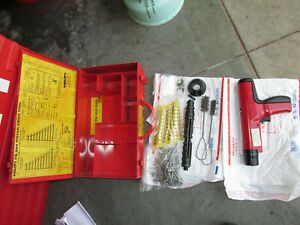 hilti dx 350 powder actuated fastener gun- case and extras NEW  (893)