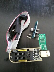 CH341A 24 25 Series EEPROM Flash BIOS USB Programmer Module + SOIC8 SOP8 Test Cl