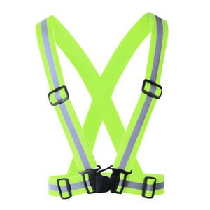 Security Reflective Vest High Visibility Belt Stripe Strap Safety Night Run F