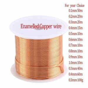 0.1-0.9mm Cable Copper Wire Magnet Enameled Copper Winding Tough Coil Relay DIY