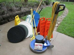 Clarke Scrubber/Buffer Wet mop Dust mops Bucket/wringer Pads Caution sign Extras