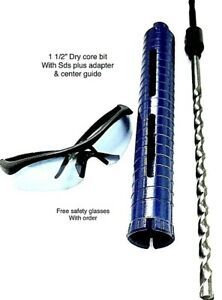 1 1/2&#034; Dry Diamond Core Drill Bit 4 masonry concrete w Pilot Bit SDS Plus Arbor