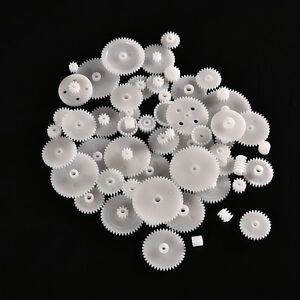 58pcs Plastic Gears M0.5 For Motor Robotics Model Shaft Part DIY Helicopter  BW