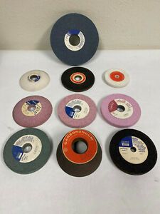 Lot of 10 Grinding Wheels Abrasives Carborundum 3&#034; 4&#034; 6&#034; Made in USA Brand New