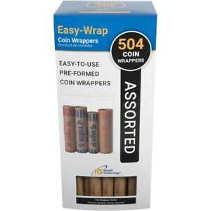 504 ASSORTED COIN WRAPPERS 126 EA PENNY/NICKEL/DIME/QUARTER