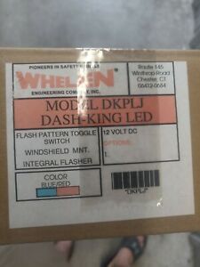 Whelen Dash-King DKPLJ RED/BLUE LED Dash Deck Light Windshield Mnt NEW IN BOX