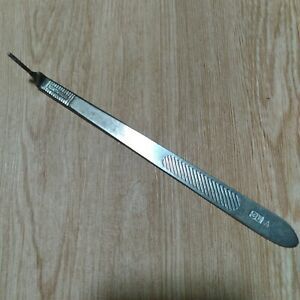 VINTAGE SURGICAL SCALPEL HANDLE 3LA USED BARD PARKER BRAND OLD REAL TOOL LOOK