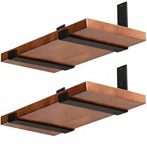 4 Pack Floating Shelf Brackets 10 inch J Bracket-0.2 inch Thickened Heavy Dut...