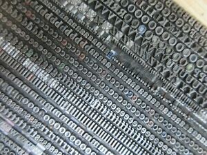 Letterpress Lead Type 12 Pt. Caslon Bold   F34