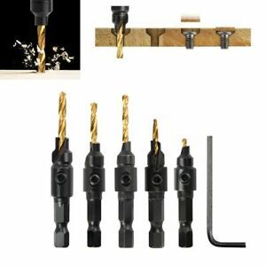 for Screw HSS Drilling Pilot Holes Countersink Drill Woodworking Set Drill Bits