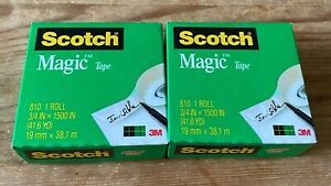 Scotch Magic Tape 810 Refill (3/4 in X 1500 in) 2 Rolls Photo Safe