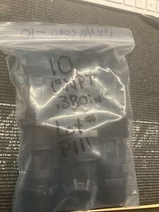 10 Thomas &amp; Betts 1&#039;&#039; NPT .380in  Liquidtight Strain Relief Connectors lot#p111