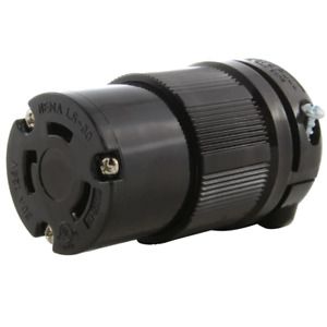 NEMA 30 Amp 125-Volt 3-Prong Locking Female Connector with UL C-UL Approval