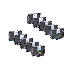 10PK 3/4&#034; Compatible with Brother TZ243 TZe243 Blue on White Label Tape P-Touch