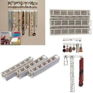 Adhesive Jewelry Organizer Storage Hooks Necklace Wall Hanging Container Rack US