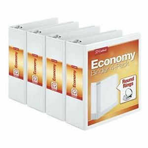 Cardinal Economy 3 Ring Binder 3 Inch Presentation View White Holds 625 Sheet...