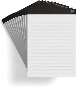 TRU RED TR57384 Notepads, 8.5-Inch x 11.75-Inch, Narrow Ruled, White, 50