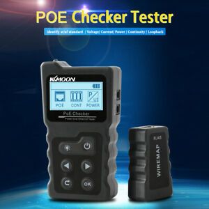 KKmoon LCD Network Cable Tester Checker Inline PoE Voltage and Current W7Q2