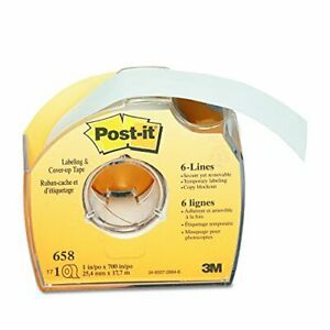 Post-it Labeling &amp; Cover-Up Tape, 1 Roll, 1 in x 700 in (658) FREE SHIPPING