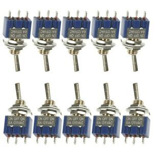 Toggle Switch 10PCS 12V/ 110V/ 220V 3-Position 6mm Durable High Quality