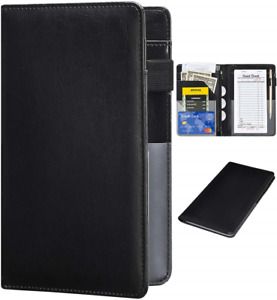 Server Book for Waitress Waiter Organizer Wallet with Zipper Pocket Card Holder