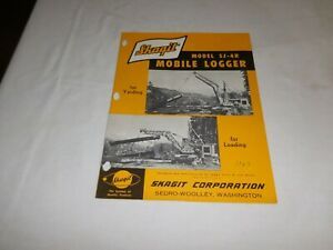 SKAGIT MODEL SJ-4R MOBILE LOGGER SALES BROCHURES