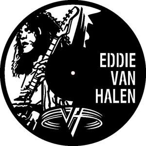 DXF CDR  File For CNC Plasma Laser Cut - Eddie Van Halen Clock Cutting File
