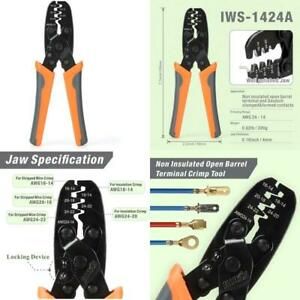 Iwiss Non Insulated Open Barrel Terminal Crimp Tool - Wire Crimper For Molex, De