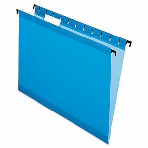 Pendaflex 615215BLU Poly Laminate Hanging Folders, Blue - Letter Size
