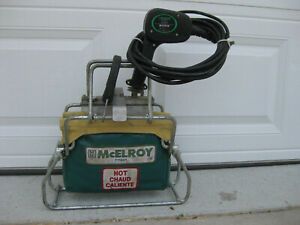 McElroy 26/180 Pipe Fusion Heating Iron Butt Plate Heater 707701 &amp; Bag Assembly.