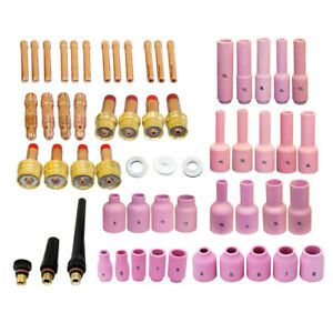 58x TIG Welding Torch Stubby Gas Lens Kit Cup Collet Body Nozzle