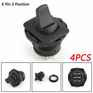 4x R13-405D DPDT Toggle Switch 6 Pin 3 Position ON-OFF-ON 10A/125VAC 6A/250 S3