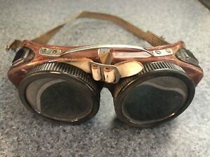 Vintage Welding Safety Goggles Glasses Steampunk Cosplay Prop Use Costume