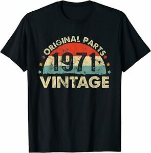 NEW LIMITED 50th Birthday Gift 1971 Vintage 50 Year Old Retro T-Shirt S-3XL