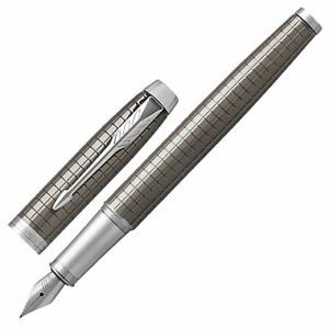 Fountain Pen Parker Im Premium Dark Espresso Chiselled Ct Casing Coffee Lacqu...